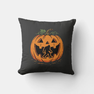 Bigfoot Halloween-Kürbis-Silhouette Design_1 Kissen