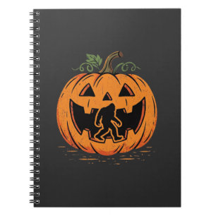 Bigfoot Halloween-Kürbis-Silhouette-Design_1 Notizblock