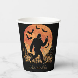 Bigfoot Halloween Orange und Black Personalizable Pappbecher