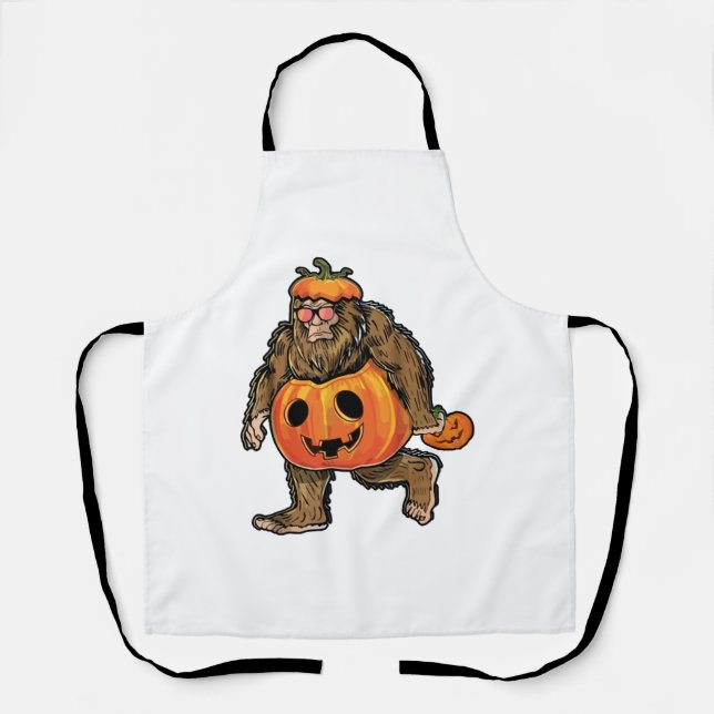 Bigfoot Halloween Pumphalloween Schürze (Vorderseite)