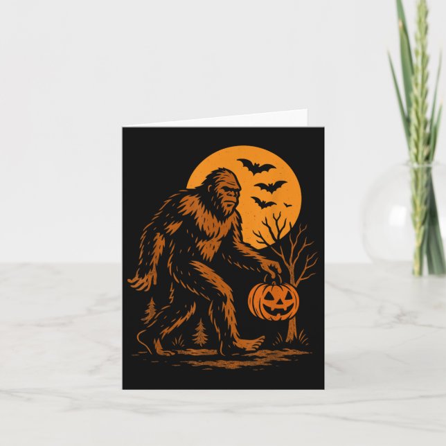 Bigfoot Halloween Sasquatch Karte (Vorderseite)