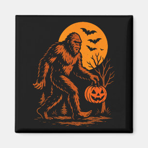 Bigfoot Halloween Sasquatch Kürbisgesicht Magnet