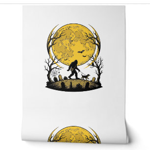 Bigfoot Halloween-Shirt Vollmond-Hunde-Spaziergang Tapete