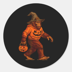 Bigfoot Halloween-Streich oder Saß-Kostüm Runder Aufkleber