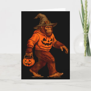 Bigfoot Halloween-Süßigkeiten oder Saures Sasquatc Karte