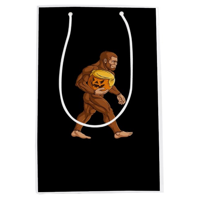 Bigfoot Halloween Trumpkin Pumpkin Classic Mittlere Geschenktüte (Vorderseite)
