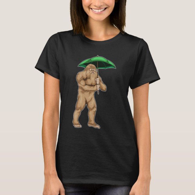 Bigfoot Halloween Umbrella T-Shirt (Vorderseite)