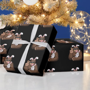 Bigfoot-Häschen-Kaninchen-lustiger-Oster-Tag-Sasqu Geschenkpapier