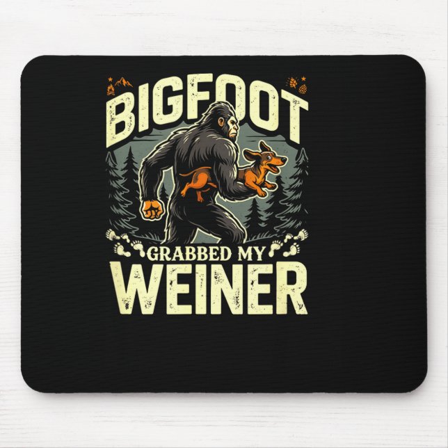 Bigfoot hat mein Würstchen lustiger Camping-Humor  Mousepad (Vorne)