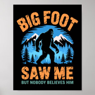 Bigfoot hat mich lustig gesehen Sasquatch Retro Bi Poster