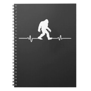 Bigfoot Heartbeat Spaß Funny Sasquatch Fan Notizblock
