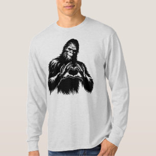 Bigfoot Herz Hände T-Shirt