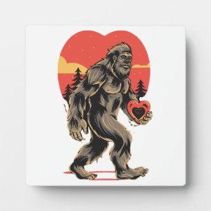 Bigfoot Herz Valentinstag Fotoplatte