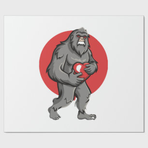 Bigfoot Herz Valentinstag Geschenkpapier