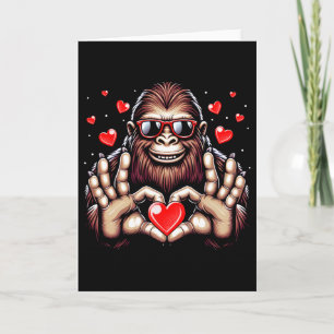Bigfoot Herz Valentinstag Shirts Jungen Kinder Sas Karte