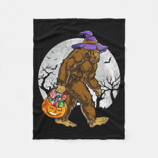 Bigfoot-Hexe-Kürbis-Halloween-Mädchen Frauen Fleecedecke
