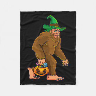 Bigfoot-Hexe-Kürbis-Halloween-Mädchen-Frauen Fleecedecke