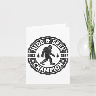 Bigfoot Hide And Seek Champion Lustiger Sasquatch Karte