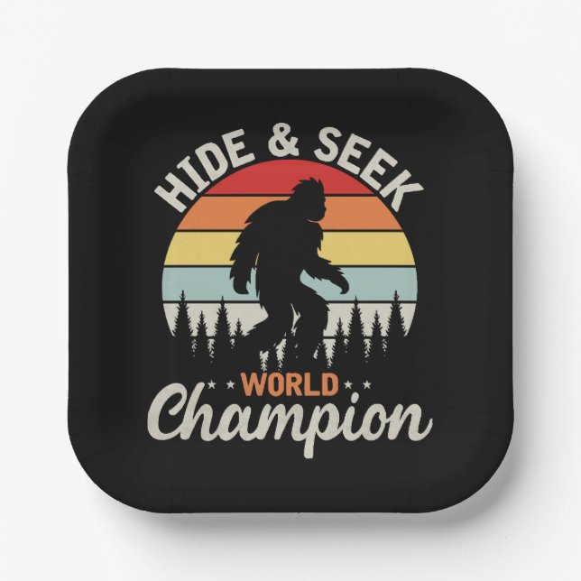 Bigfoot Hide and Seek World Champion Pappteller (Vorderseite)