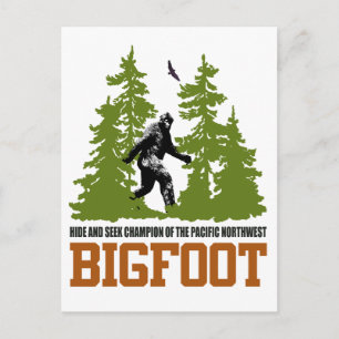 Bigfoot Hide und Seek Champion Pacific Nordwest Postkarte