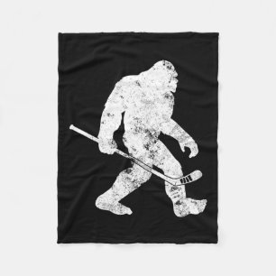 Bigfoot-Hockey-Vintage-Sasquatch-Lustig-Männer-Fra Fleecedecke
