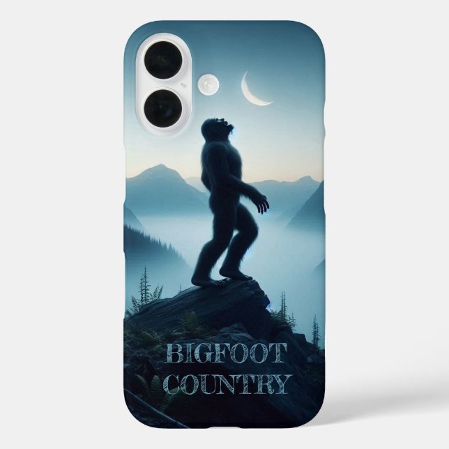 Bigfoot Howling am Mond Case-Mate iPhone Hülle (Rückseite)