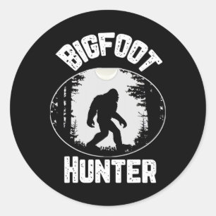 Bigfoot Hunter Sasquatch Funny Spaß Runder Aufkleber