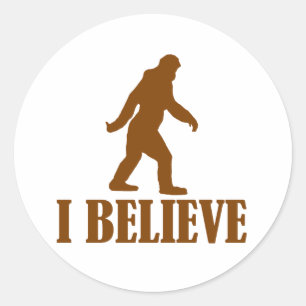 Bigfoot I glauben Runder Aufkleber