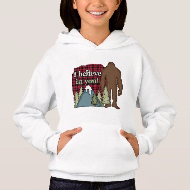 BIGFOOT, "Ich glaube an dich" Kinderhuhn Hoodie (Vorderseite)