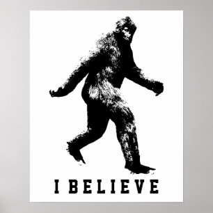 Bigfoot Ich glaube, anpassbarer Text Poster