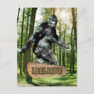 Bigfoot Ich glaube Postcard Postkarte