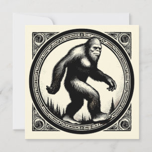 Bigfoot Illustration Folklore Karte