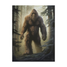 Bigfoot im Forest Postcard