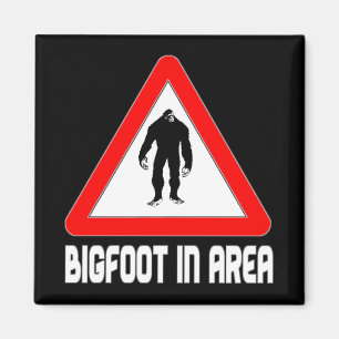 Bigfoot in Bereichs-Warnzeichen Magnet