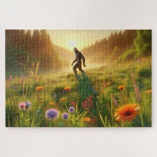 Bigfoot in Bloom, Bigfoot in der Wildblumen Landsc Puzzle