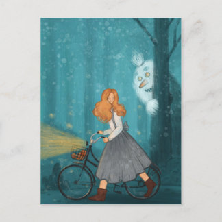 Bigfoot in den Wald. Postkarte