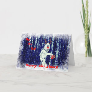 Bigfoot in der Forest Weihnachtskarte Feiertagskarte