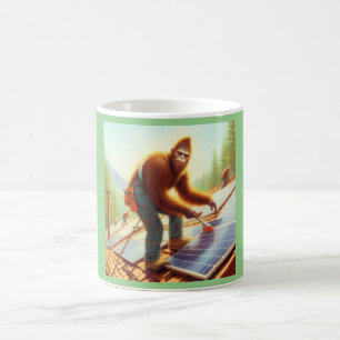 Bigfoot Installation von Solarmodulen Kaffeetasse
