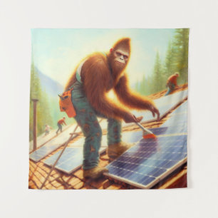 Bigfoot installiert Solarmodule Wandteppich