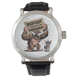 Bigfoot ist eifersüchtig von meinem Chihuahua Armbanduhr