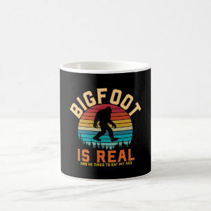 Bigfoot ist real   Bigfoot Retro Design Kaffeetasse