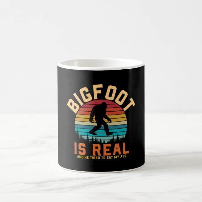 Bigfoot ist real | Bigfoot Retro Design Kaffeetasse (Mittel)