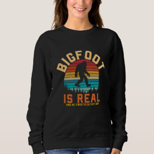 Bigfoot ist Real   Bigfoot Retro Design Sweatshirt