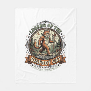 Bigfoot Katze Bigfoot Sasquatch Katze Vintage Vekt Fleecedecke