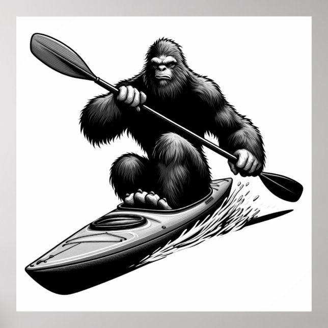 Bigfoot Kayak Poster (Vorne)