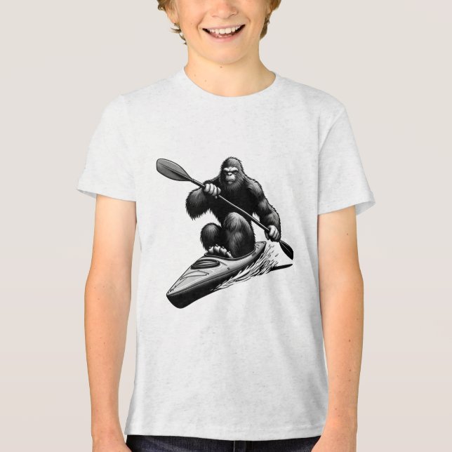 Bigfoot Kayak Tri-Blend Shirt (Vorderseite)
