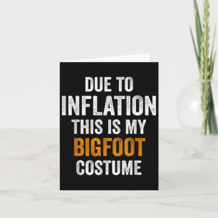 Bigfoot Kostüm Halloween aufgrund von Inflationsge Karte
