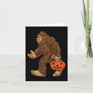 Bigfoot Kürbislaterne Fun Halloween Boys Kids Sas Karte