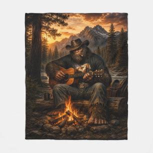 Bigfoot Lagerfeuer-Gitarrespieler Fleecedecke