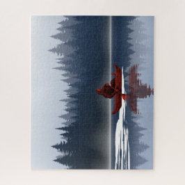 Bigfoot Lake Canoe Wilderness Pine Forest Puzzle